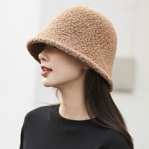 Chapeau Chaud En Velours Teddy Pour Femme,Casquettes Épaisses En Fausse Fourrure,Chapeau Bob Ander,Chapeau De Plein Air,Casquettes De Poisson Suffolk,Dame,Hiver,E27