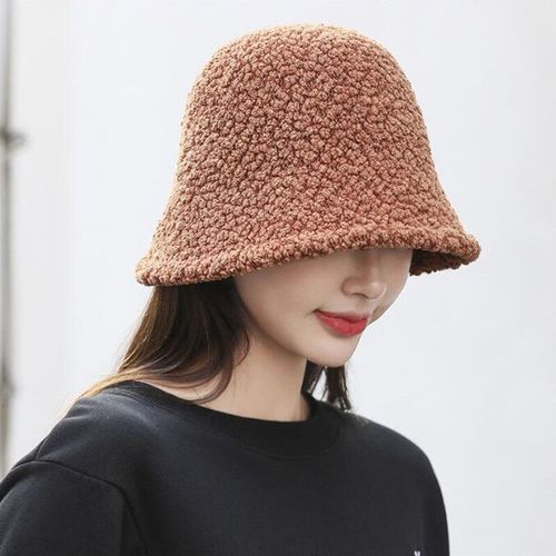 Chapeau Chaud En Velours Teddy Pour Femme,Casquettes Épaisses En Fausse Fourrure,Chapeau Bob Ander,Chapeau De Plein Air,Casquettes De Poisson Suffolk,Dame,Hiver,E27