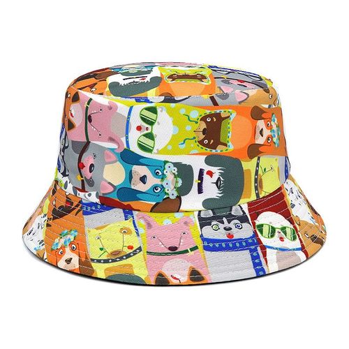 Chapeaux Unisexes E27 Pour Hommes Et Femmes,Chat Mignon Imprimé,Chien,Été,Voyage,Plage,Chapeau De Poisson Suffolk,Mode 2023