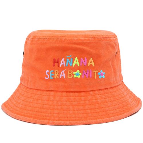 Chapeaux Karol G Fishsuffolk Brodés En Coton Pour Hommes Et Femmes,Chapeau De Plage Pliable,Chapeau De Soleil D'été,Chapeau Manana Sera Bonito E27