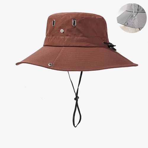 Cokk-Chapeau De Pêche Pour Homme,Pare-Soleil D'extérieur,Grand Bord,Protection Solaire,Équitation,Randonnée,Été,E27