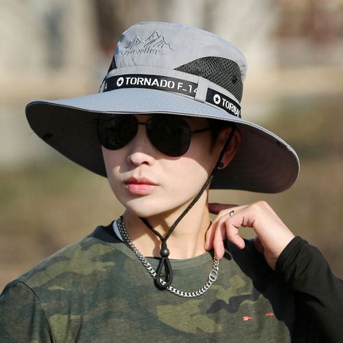 Chapeau De Pêche De Protection Solaire Pour Hommes,Maille Respirante,Casquettes De Camping Et De Randonnée,Chapeau De Soleil Anti-Uv,Casquettes D'alpinisme,Chapeau Ander,Été