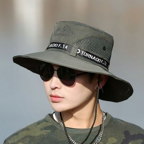 Chapeau De Pêche De Protection Solaire Pour Hommes,Maille Respirante,Casquettes De Camping Et De Randonnée,Chapeau De Soleil Anti-Uv,Casquettes D'alpinisme,Chapeau Ander,Été
