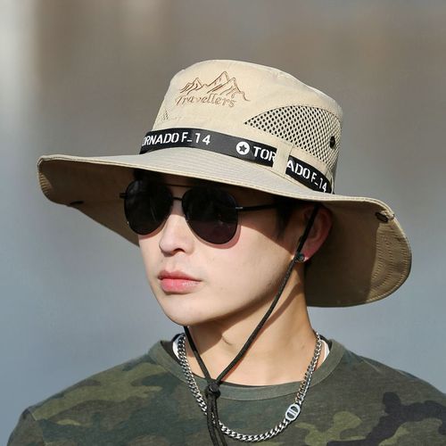 Chapeau De Pêche De Protection Solaire Pour Hommes,Maille Respirante,Casquettes De Camping Et De Randonnée,Chapeau De Soleil Anti-Uv,Casquettes D'alpinisme,Chapeau Ander,Été