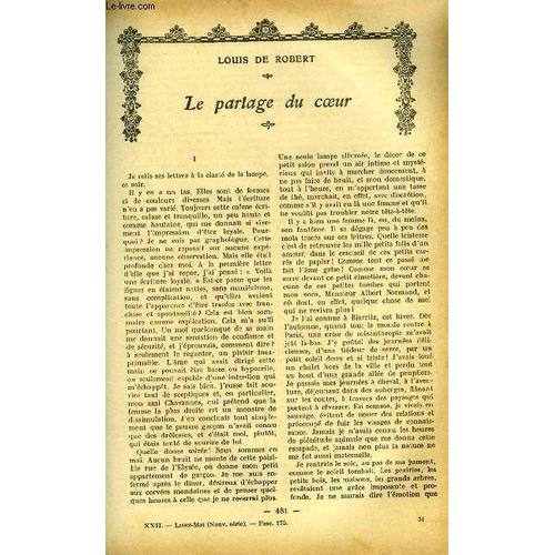 Lisez Moi - Nouvelle Série - N° 175 - Le Partage Du Coeur Par Louis De Robert, Madame Saule Sous La Lune Par Myriam Harry, Minouchon Par Henri Duvernois, Nuits De Princes Par J. Kessel, Line Par(...)