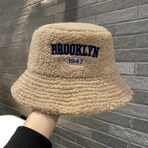 Chapeau Chaud En Laine D'agneau Pour Femme,Lettre Brodée,Mode E27