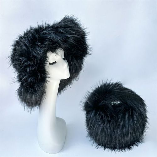 Chapeau De Seau Imitation Fourrure De Raton Laveur Pour Femme,Surdimensionné,Chaud,Épaissi,Hiver,Y2k,2006