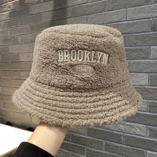 Chapeau Chaud En Laine D'agneau Pour Femme,Lettre Brodée,Mode E27