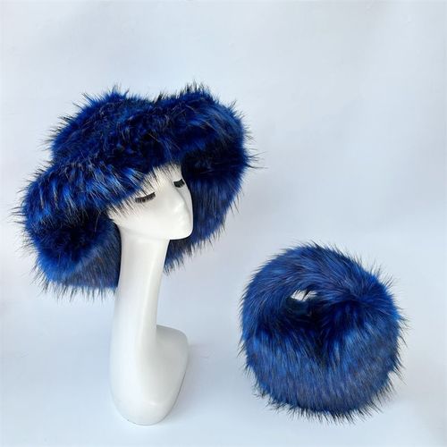 Chapeau De Seau Imitation Fourrure De Raton Laveur Pour Femme,Surdimensionné,Chaud,Épaissi,Hiver,Y2k,2006