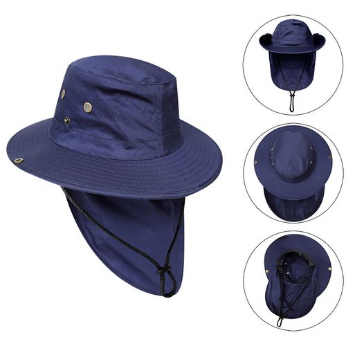 Chapeau D'été Avec Châle Pour Homme,Protection Du Visage Et Du Cou,Respirant,Extérieur,Randonnée,Camping,Pêche,Rabat,Anti-Uv,Casquette Solaire,E27
