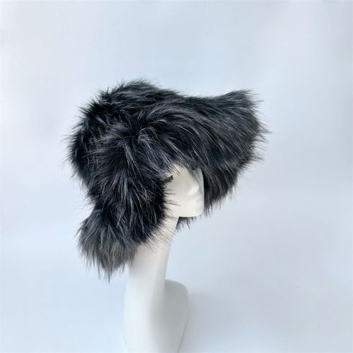 Chapeau De Seau Imitation Fourrure De Raton Laveur Pour Femme,Surdimensionné,Chaud,Épaissi,Hiver,Y2k,2006