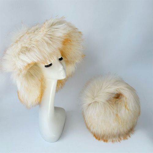 Chapeau De Seau Imitation Fourrure De Raton Laveur Pour Femme,Surdimensionné,Chaud,Épaissi,Hiver,Y2k,2006