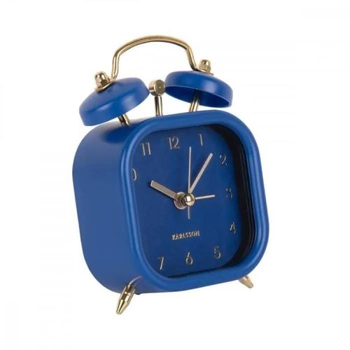 Réveil carré Glam - Present Time - Bleu -