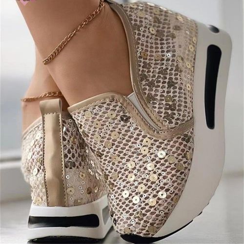 Chaussures Chaussures De Sport Plateforme Plate En Dentelle Pour Femmesbaskets En Maille Respirantesandales Décontractéescourse Piedplagechaussures De Danse Basculeété