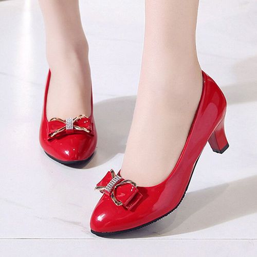 Chaussures Chaussures Provoqué En Cuir Verni Pour Femmeschaussures Talons Hautstalon Moyenn?ud En Métalbureau