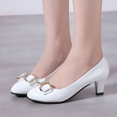 Chaussures Chaussures Provoqué En Cuir Verni Pour Femmeschaussures Talons Hautstalon Moyenn?ud En Métalbureau