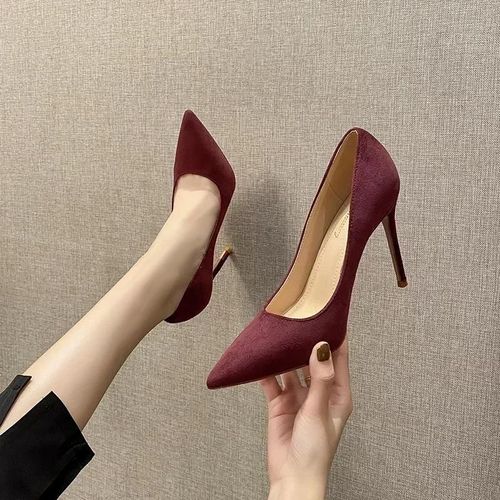 Escarpins À Bout Pointu Pour Femmes,Chaussures Bleues À Talon Haut Et Fin De 6cm,Pour Banquet,39 40 41