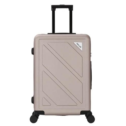 DEELUXE - Valise moyenne taille 65cm ABS Rigide 4 roues double DOWNTOWN BEIGE SABLE