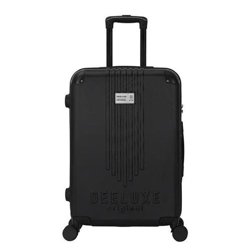 DEELUXE - Valise moyenne taille 65cm ABS Rigide 4 roues double CITYVIEW NOIR