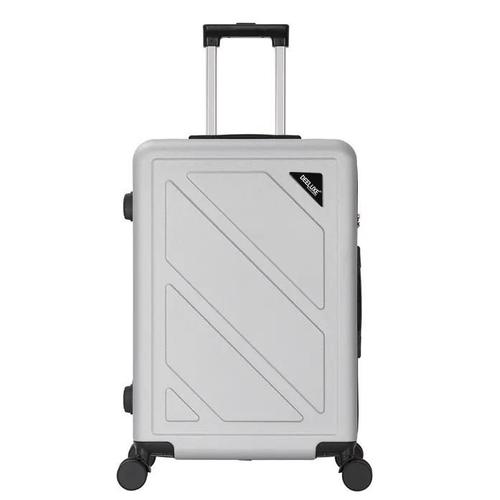 DEELUXE - Valise long séjour grande taille rigide ABS 4 roues double 76cm DOWNTOWN SILVER