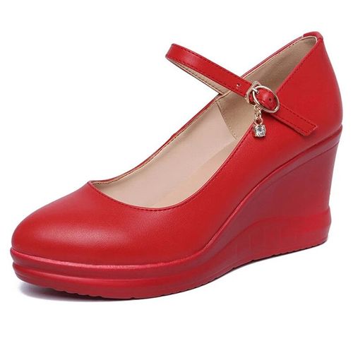 Chaussures Compensées À Plateforme Pour Femmes,Escarpins À Talons Hauts,Chaussures De Bureau Pour Dames,Blanc,Rouge,Mariage,Printemps,Grande Taille 32-43,2023