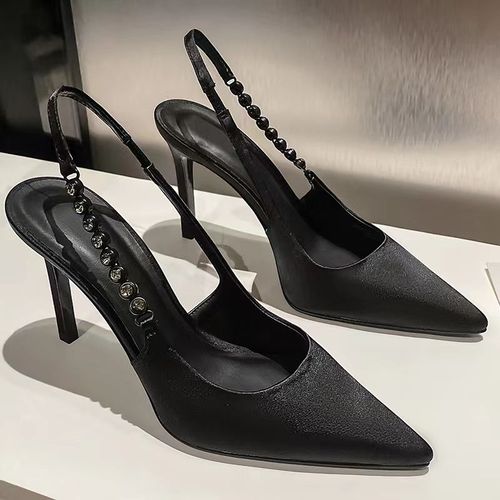 Chaussures Escarpins Argentés Brillants Talons Hauts Pour Femmessandales En Cristal Métalliquechaussures Pointues Parkerchaussures Talons Aiguillesrobe De Soirée