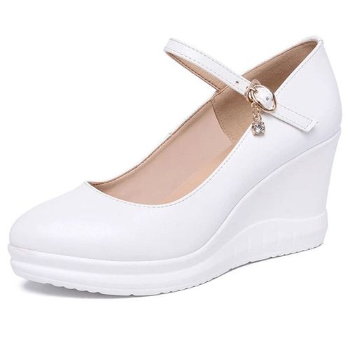 Chaussures Compensées À Plateforme Pour Femmes,Escarpins À Talons Hauts,Chaussures De Bureau Pour Dames,Blanc,Rouge,Mariage,Printemps,Grande Taille 32-43,2023