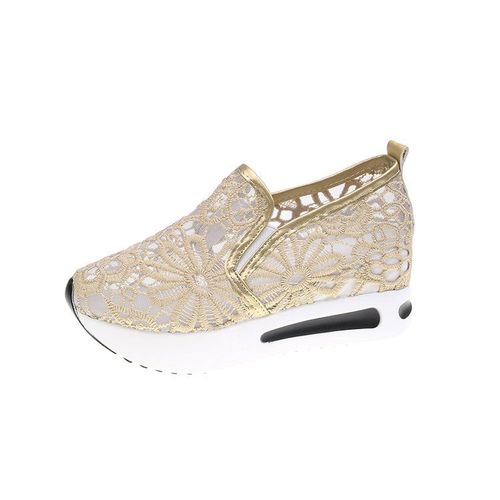 Chaussures Chaussures De Sport Plateforme Plate En Dentelle Pour Femmesbaskets En Maille Respirantesandales Décontractéescourse Piedplagechaussures De Danse Basculeété