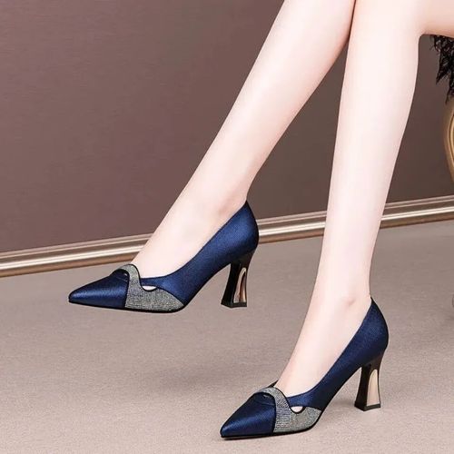 Chaussures Escarpins Confortables En Cristal Floral Pour Femmeschaussures Talonsbleu Marinevin Rougemignondouxhaute Qualitédamemodeh208