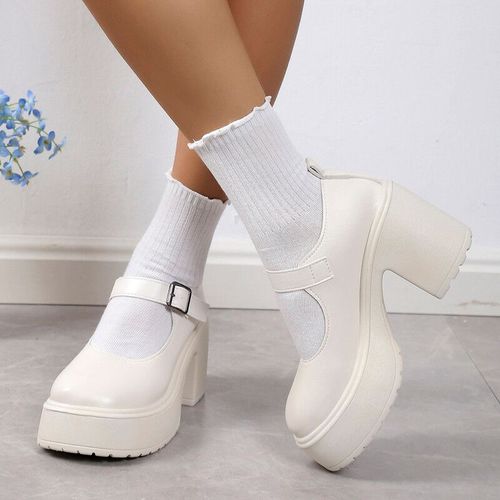 Chaussures Escarpins Plateforme En Cuir Pu Pour Femmeschaussures Essence Maryparker Rondtalons Hautsnoirrobelégante