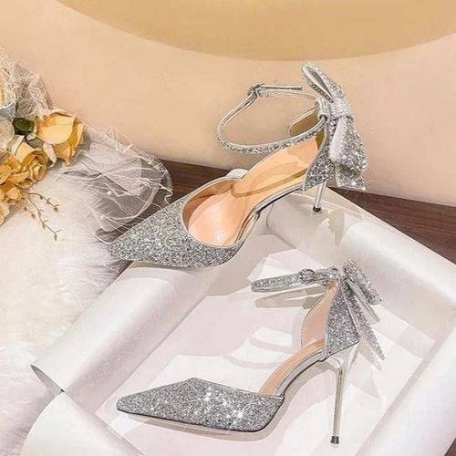 Chaussures Escarpins Talons Hauts Avec Gros N?ud Papillon Pour Femmeschaussures De Mariagerobe Supérieure Blingparker Pointuluxesexyélégant