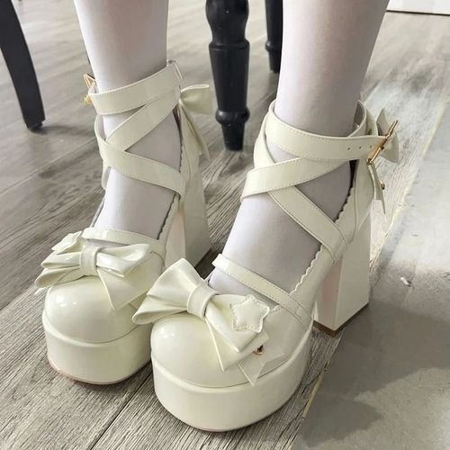 Chaussures Lolitachaussures Mary Janes Talons Hauts Pour Femmesandalespaissesescarpins Plateformenministériels D Rétroixmode Estivale