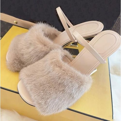 Chaussures Pantoufles En Fourrure Pour Femmessandales Gladiateur Peep Parkerescarpins Habnomméemules Talonstrangeschaussures Compensées Talons Hautsmode Sexyprintemps Etté
