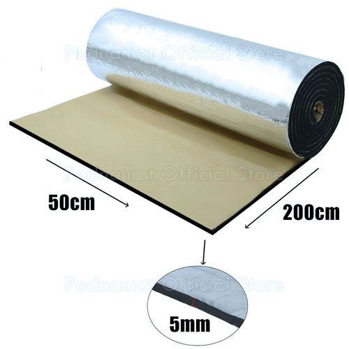 Isolation Phonique Insonorisante Pour Voitures,Insonorisant,Autocollant En Feuille D'aluminium,Moteur De Capot De Voiture,Pare-Feu,Polymères Thermiques,5mm,10mm - Type Kraft 5mm