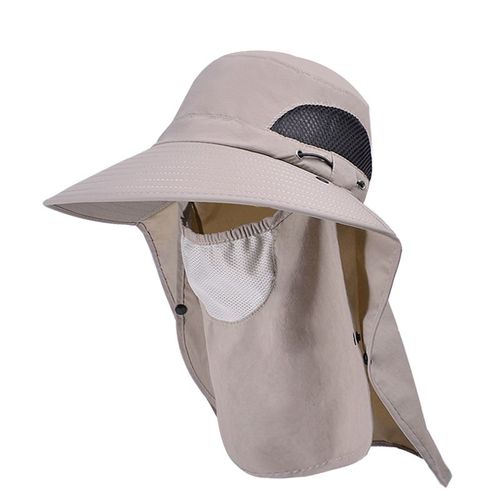 Xinbaoguan-Couvre-Visage Extérieur Pour Homme,Pare-Soleil Et Crème Solaire,Châle À Grand Bord,Chapeau De Poisson Suffolk,Polyester,Printemps Et Été