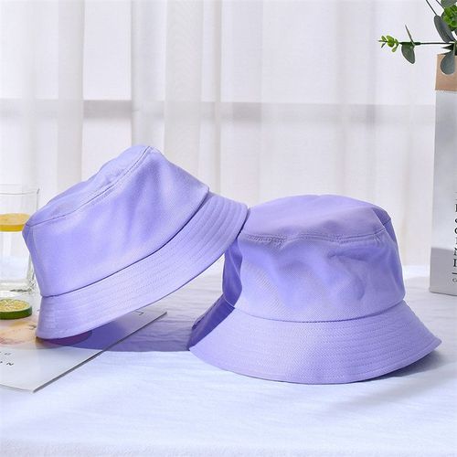 Bob En Coton Unisexe,Chapeau De Pêche Ou De Plage Pour Protection Du Soleil,De Couleur Unie,Homme Ou Femmeté