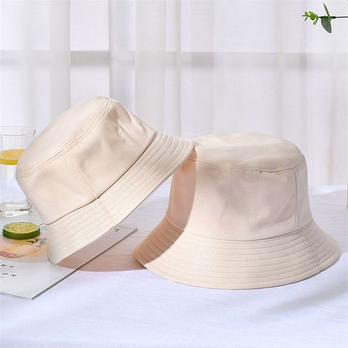 Bob En Coton Unisexe,Chapeau De Pêche Ou De Plage Pour Protection Du Soleil,De Couleur Unie,Homme Ou Femmeté