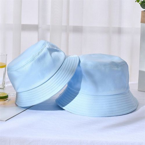 Bob En Coton Unisexe,Chapeau De Pêche Ou De Plage Pour Protection Du Soleil,De Couleur Unie,Homme Ou Femmeté