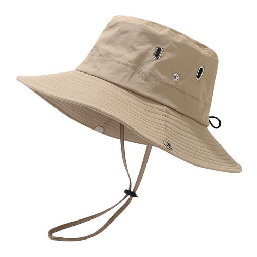 Chapeau D'été À Large Bord Pour Homme,Protection Uv,Imperméable,Casquette De Soleil,Randonnée,Pêche,Escalade,Respiré,Safari E27