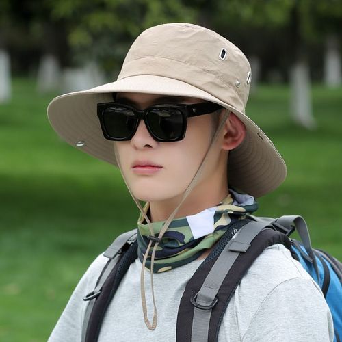Chapeau D'été Respirant À Grand Bord Pour Homme,Casquette De Pêche,Randonnée,Escalade,Protection Solaire En Plein Air
