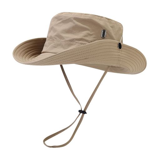 Chapeau D'extérieur Coupe-Vent Pour Homme,Haut Plat À Large Bord,Imprimé Lettre,Sangle Anti-Uv,Évider,Chapeau De Poisson,Vêtements De Sauna,Camping