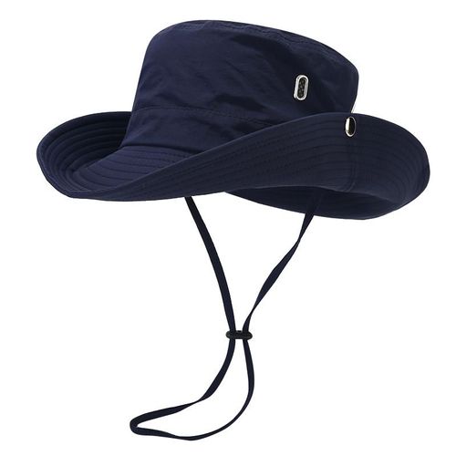 Chapeau D'extérieur Coupe-Vent Pour Homme,Haut Plat À Large Bord,Imprimé Lettre,Sangle Anti-Uv,Évider,Chapeau De Poisson,Vêtements De Sauna,Camping