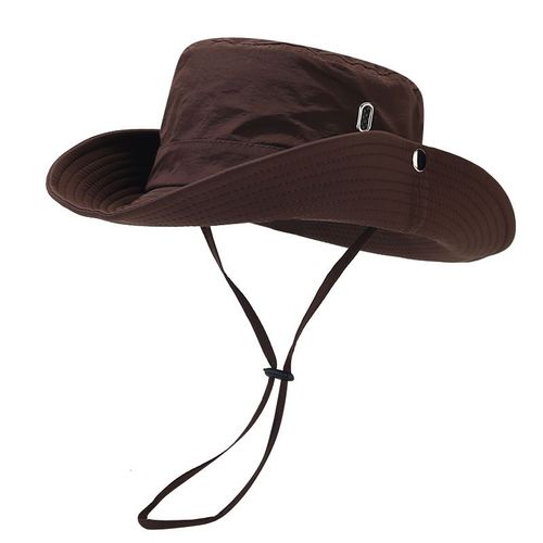 Chapeau D'extérieur Coupe-Vent Pour Homme,Haut Plat À Large Bord,Imprimé Lettre,Sangle Anti-Uv,Évider,Chapeau De Poisson,Vêtements De Sauna,Camping