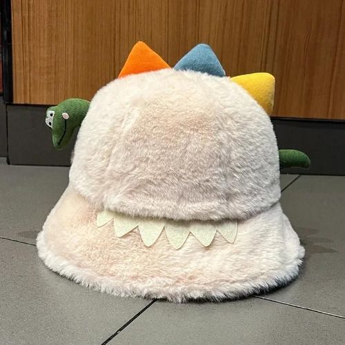 Chapeau De Dinosaure Pour Parent Et Enfant,Casquette Mignonne,Chapeau De Poisson Suffolk,Épais,Chaud,Peluche,Loisirs,Automne Et Hiver,E27