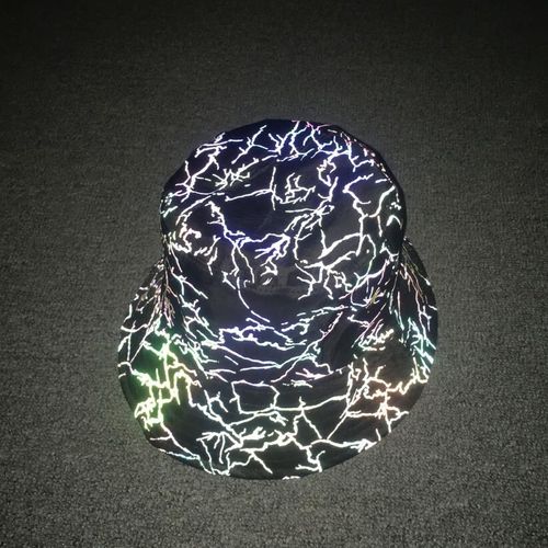 Chapeau De Soleil Géométrique Pour Hommes Et Femmes,Seau Coloré Réfléchissant,Nuit,Lumière,Gorras,Punk Rock Hip Hop