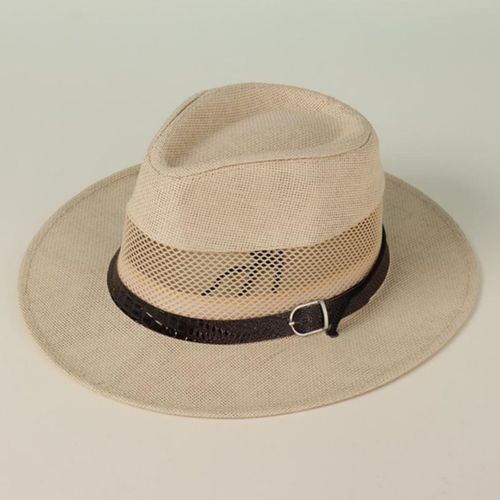 Chapeau Haut De Forme En Maille Creuse Pour Hommes,Chapeau Pare-Soleil De Plage En Plein Air,Mode Rétro,Casquette Ander,Été,Luxe,E27