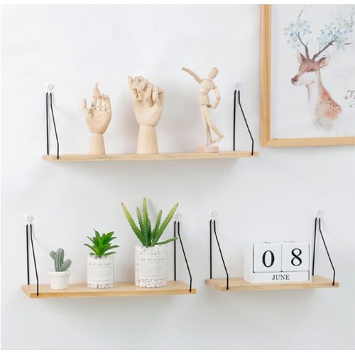 Etagères Murales Lot De 3 Etagères Flottantes En Bois Et Fer Charge Maximal 20 Kg Pour Salon Chambre Bureau Salle De Bains Ou Cuisine, Grain De Bois