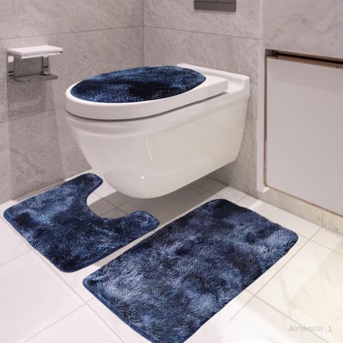 Ensemble de tapis de salle de bain, 3 pièces, lavable, antidérapant, doux  et