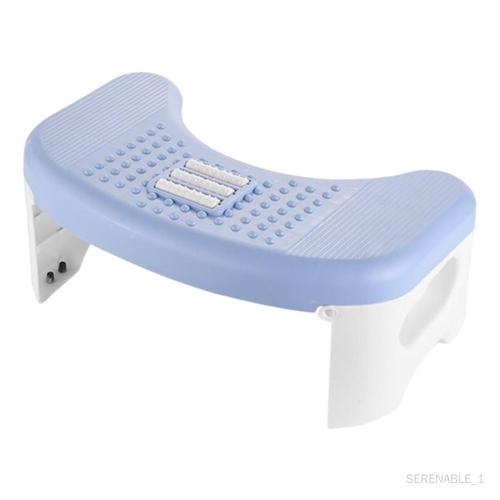 Serenable Tabouret De Toilette Pliant En Forme De U, Tabouret Auxiliaire Potty Step Squat Tabouret De Caca, Tabouret Anti-Constipation Pour Bureau De Salle De Bleu