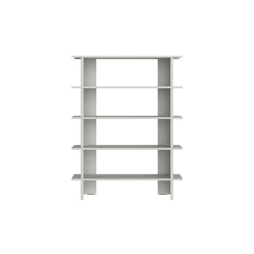 Bibliothèque 5 Niveaux En Acier, Gris